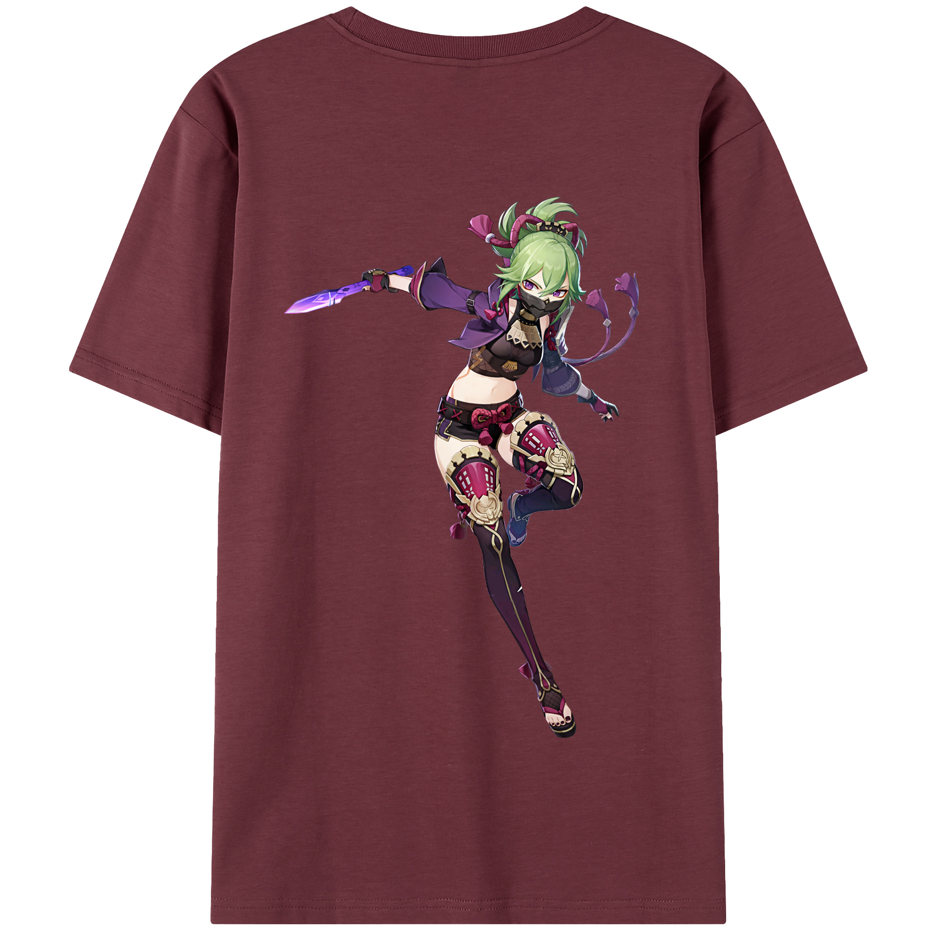 げんし神  久岐忍 くき しのぶ genshin Kuki Shinobu 綿100％半袖Tシャツ（背面プリント）